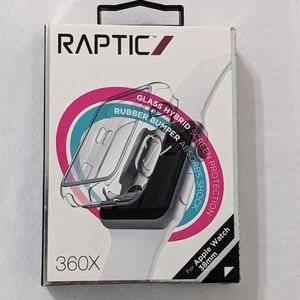 Raptic 360x Apple Watch Screen Protection Rubber Bumper Shock Absorber(38mm)